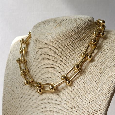 gold necklace tiffany|chunky gold necklace tiffany.